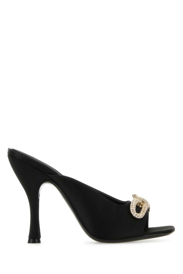 Black Slip On Heels 1