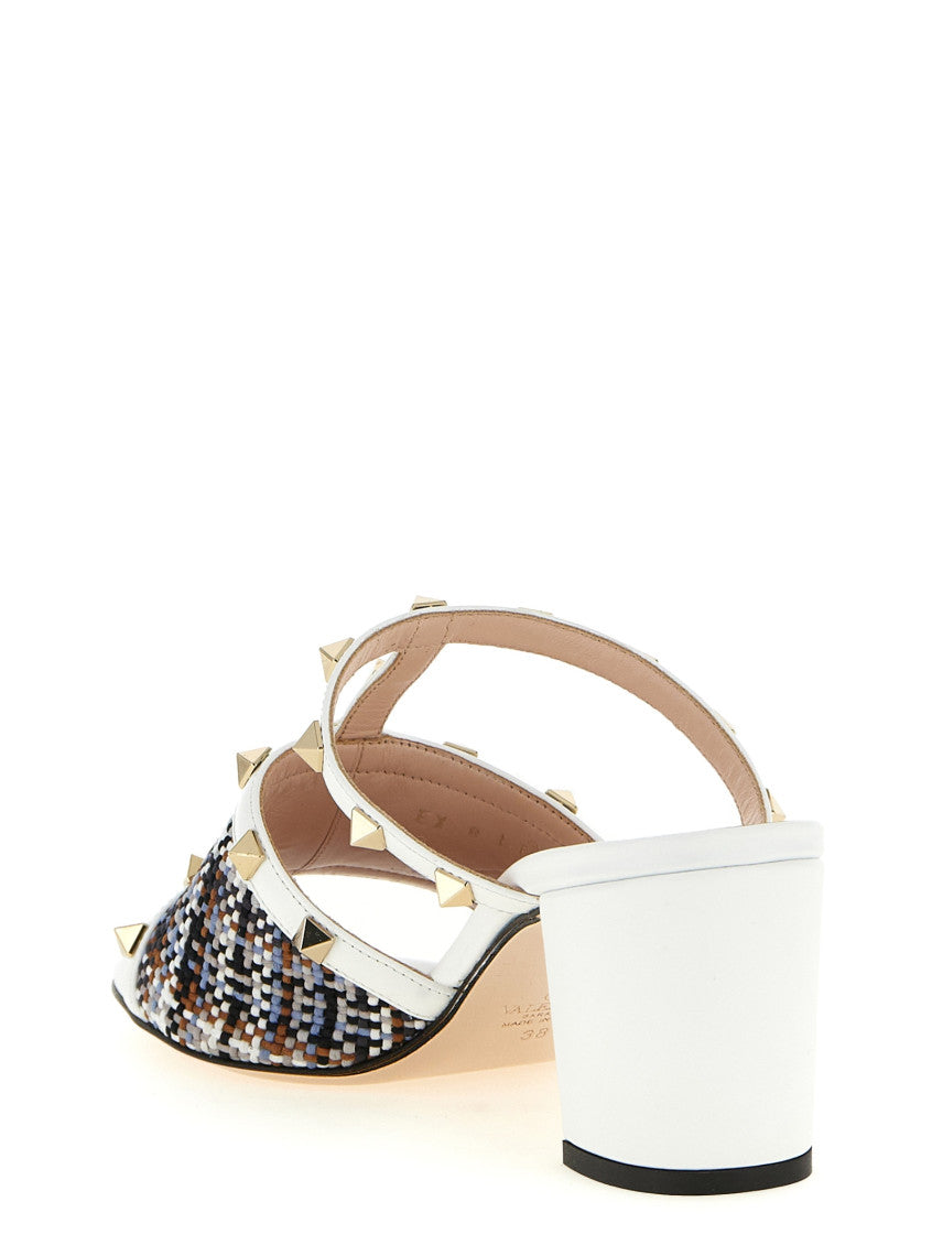 White  Rockstud Heels 3