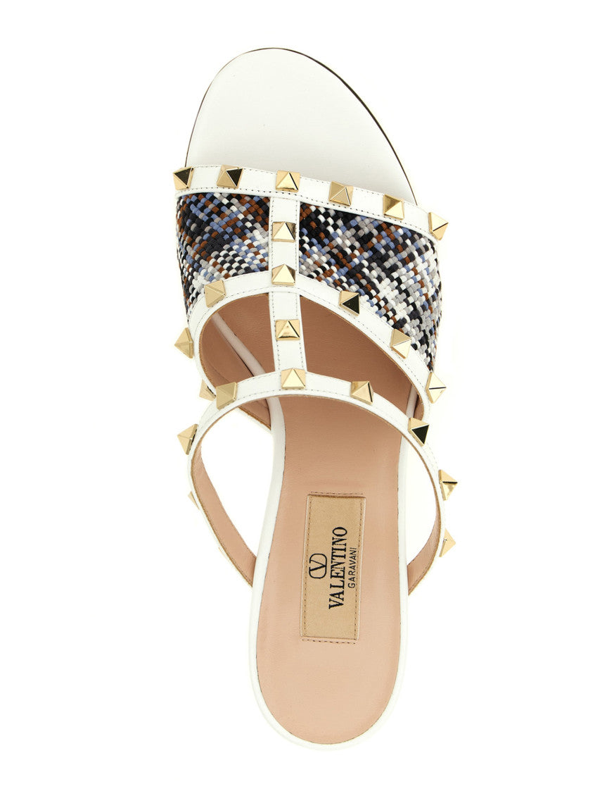 White  Rockstud Heels 4