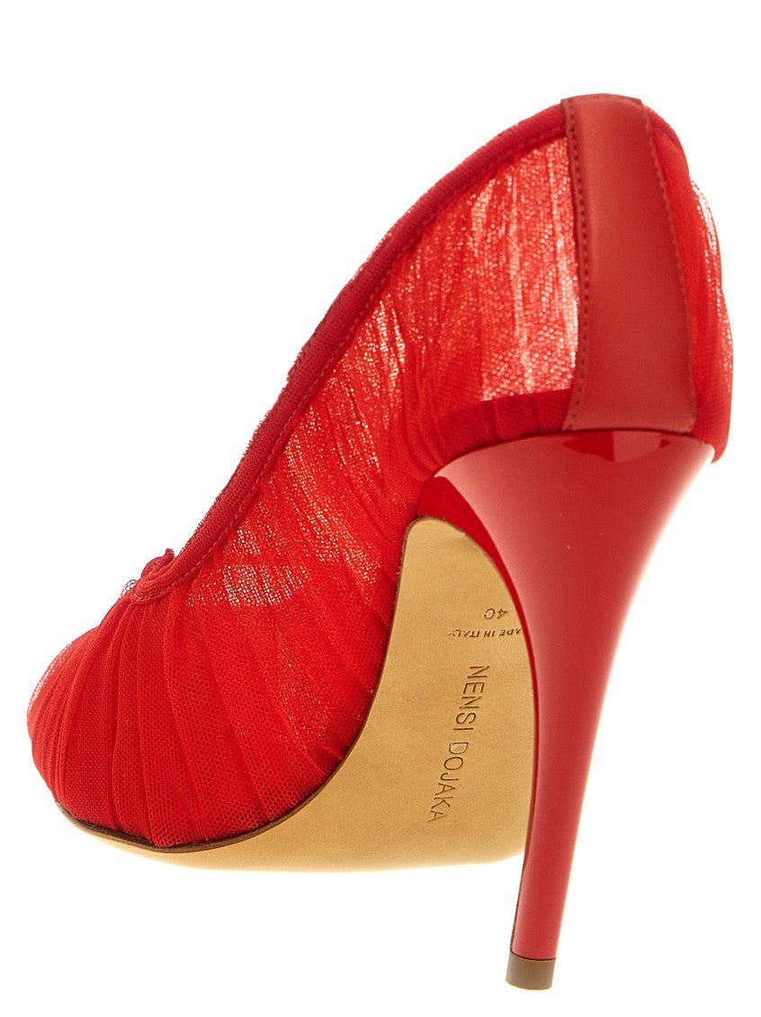 Red Slip On Pumps 2