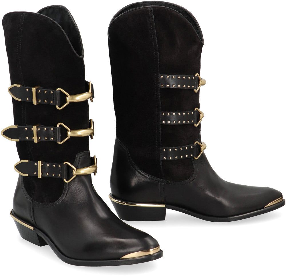Black Solid Mexia Boots 2