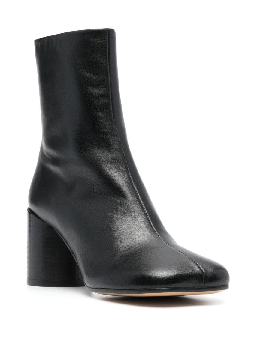 Black Solid Ankle Boots 3