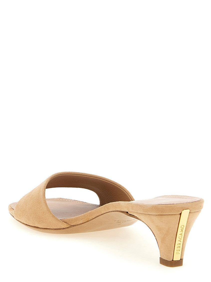 Beige Slip On Heels 3