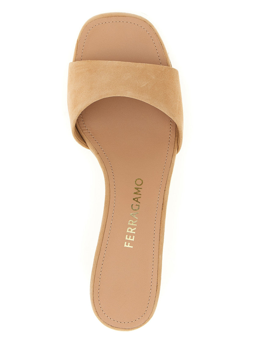 Beige Slip On Heels 4