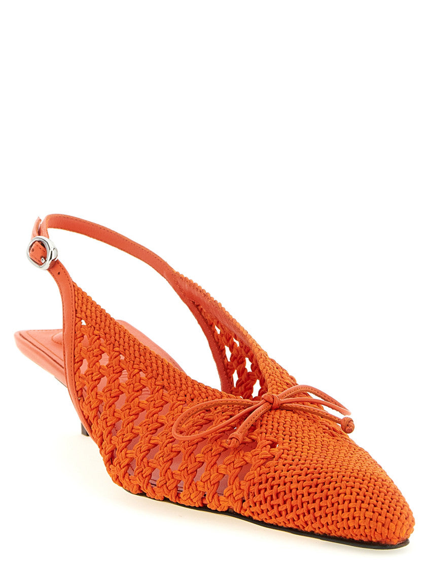 Orange Slingback Pumps 3
