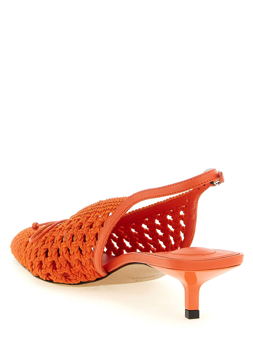 Orange Slingback Pumps 4