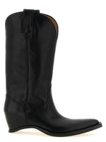 Black Solid Heel-Less Boots 1