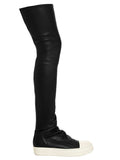 BlackWhite Solid High Stocking Sneaks Boots 1