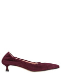 Burgundy Slip On Pumps 1