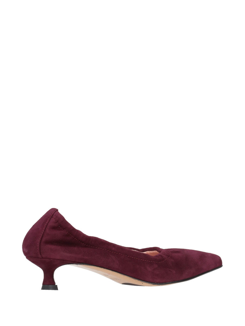 Burgundy Slip On Pumps 5