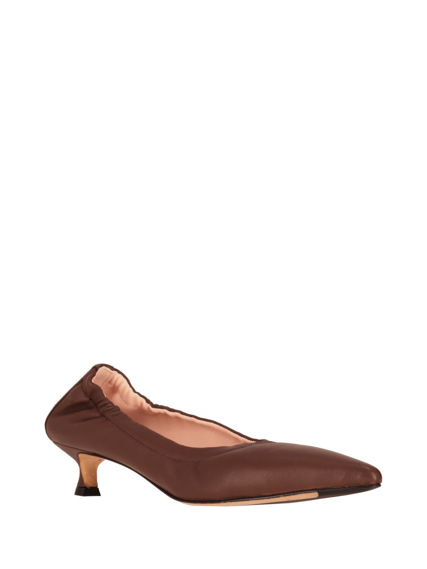 Dark Brown Slip On Pumps 2