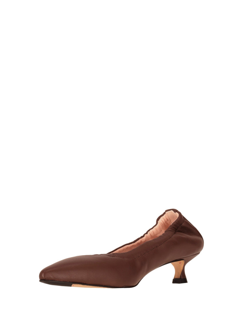 Dark Brown Slip On Pumps 3