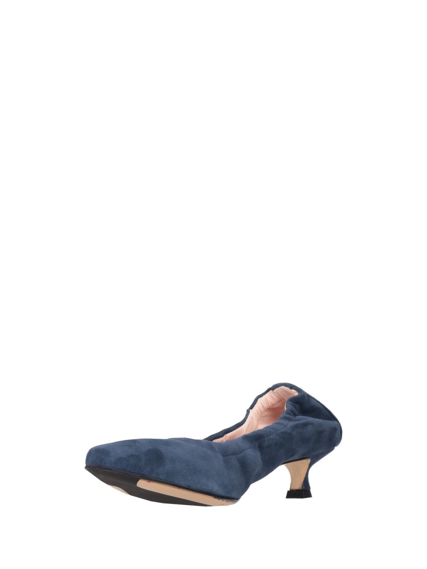 Dark Blue Slip On Pumps 3