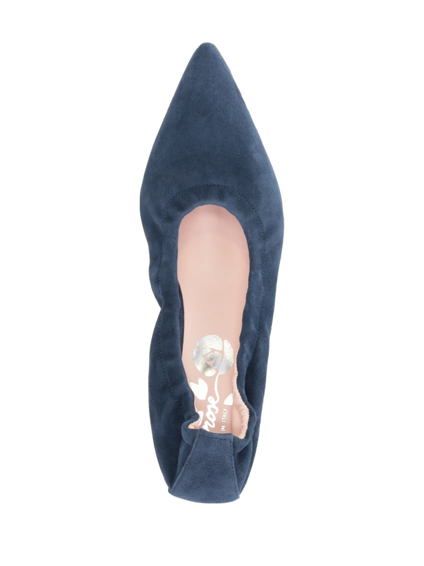 Dark Blue Slip On Pumps 4