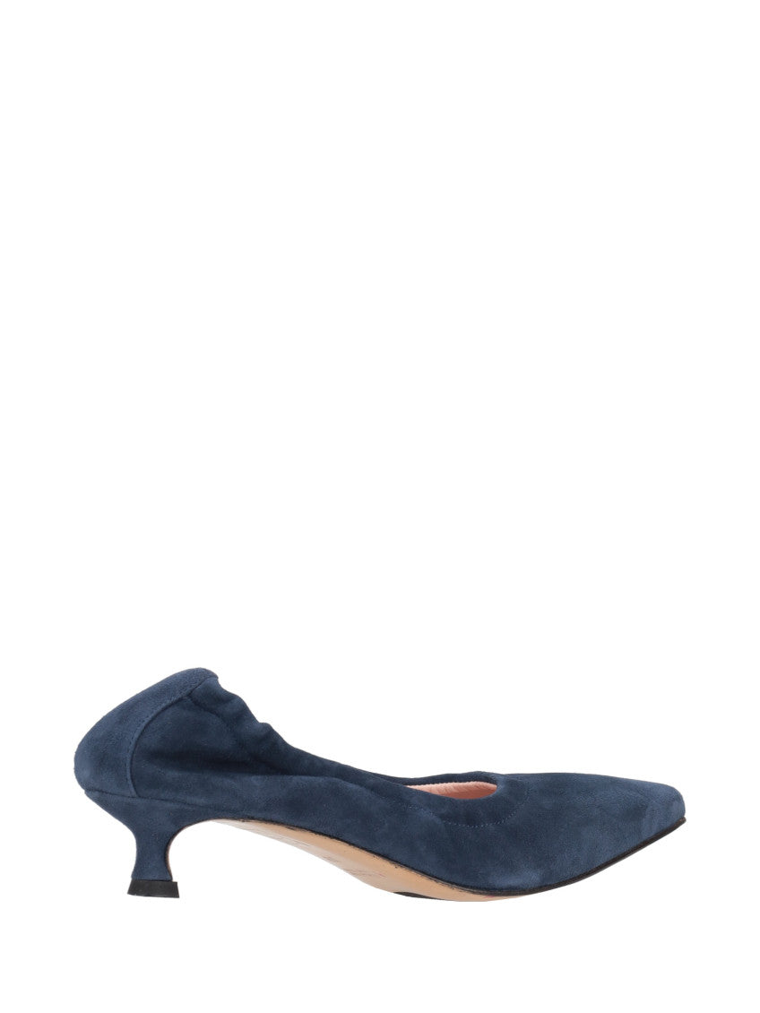 Dark Blue Slip On Pumps 5