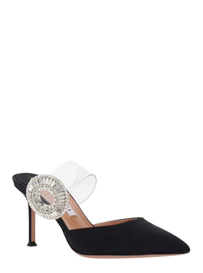 Black Slip On Mules 2