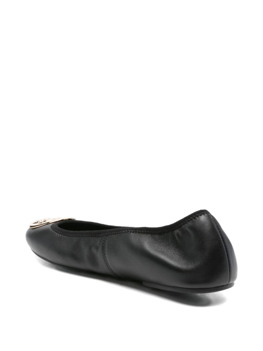 Black Leather Ballet Flats 3