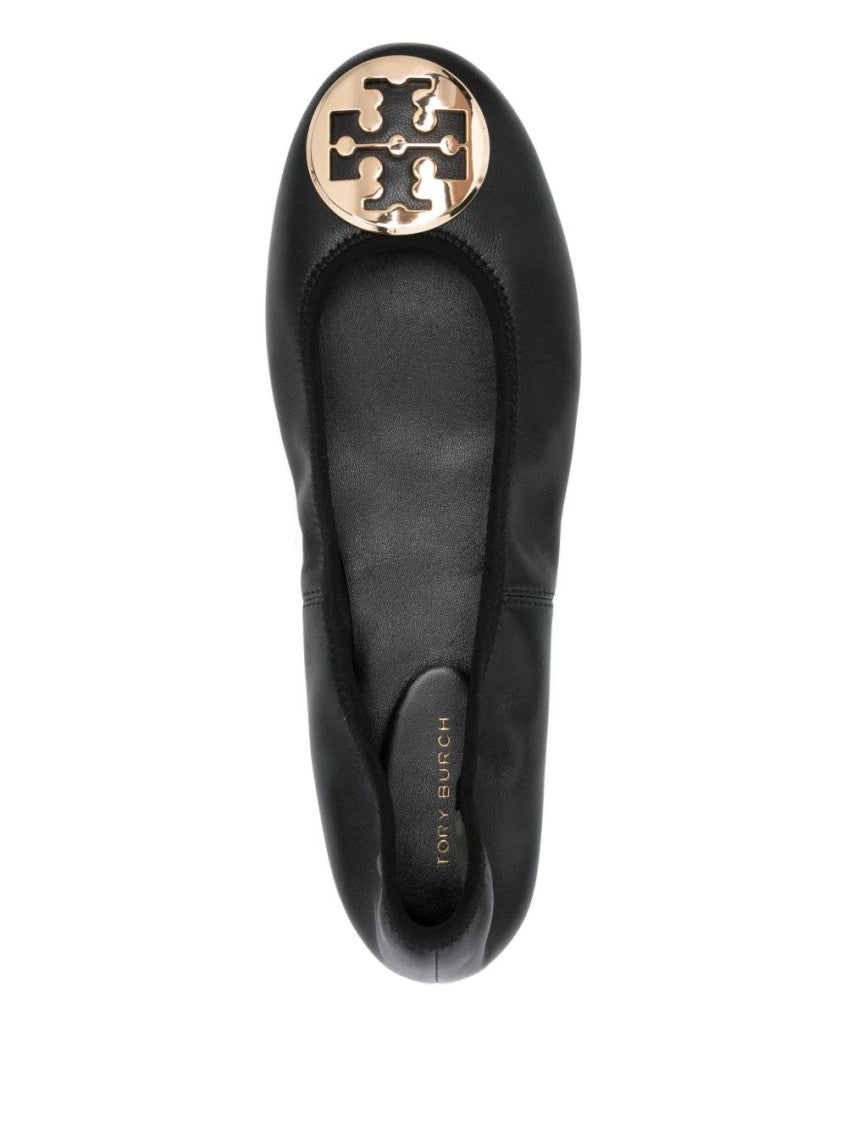 Black Leather Ballet Flats 4
