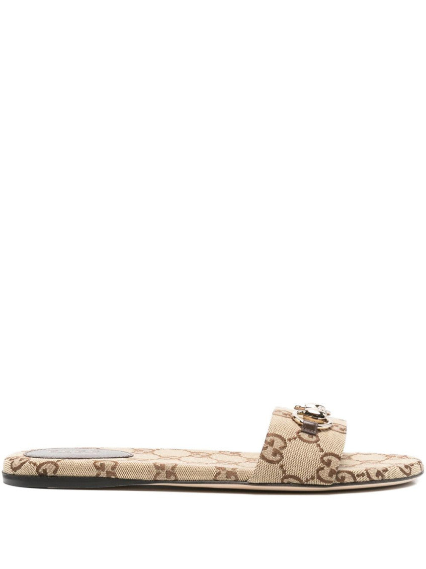Beige Logo Flats 1