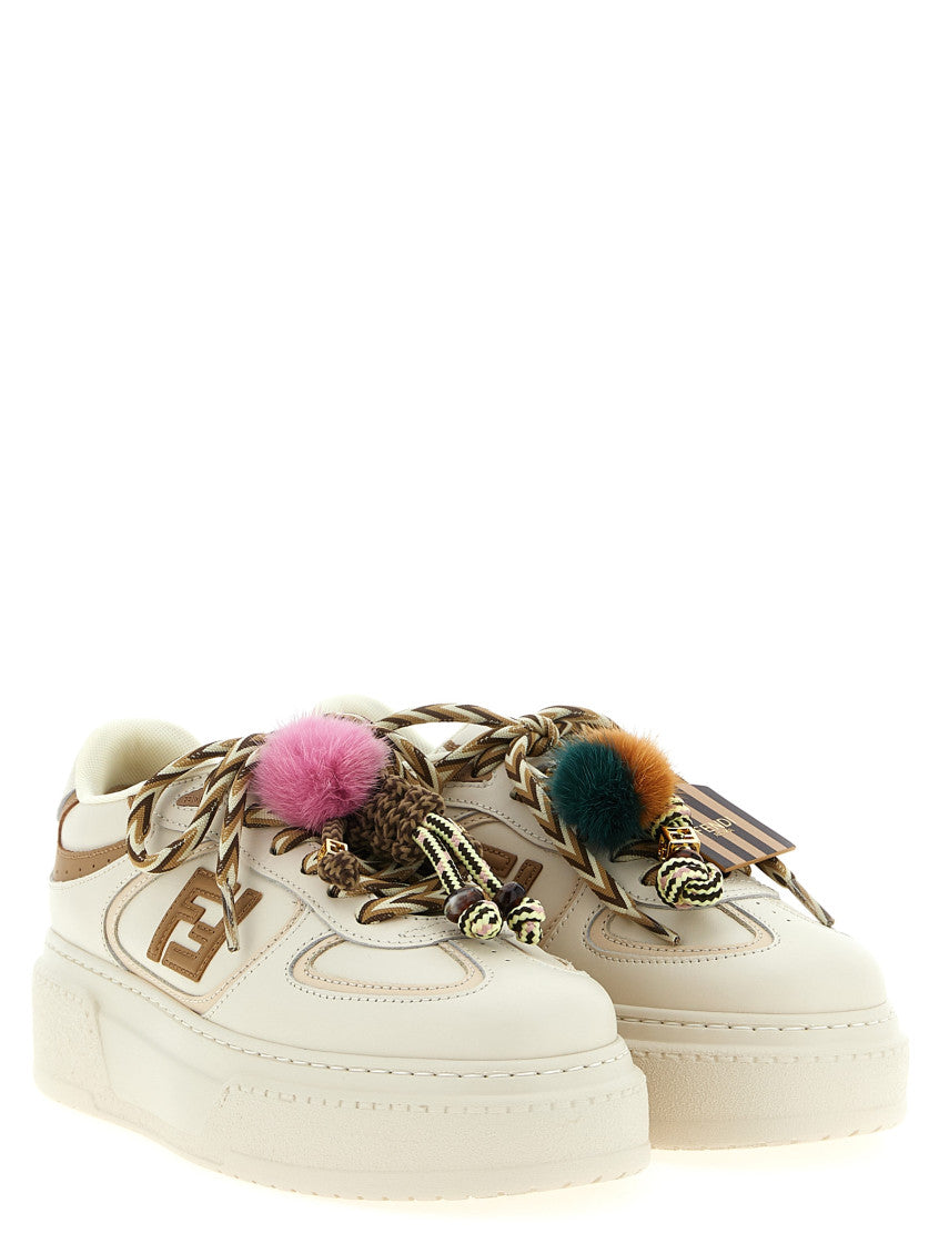 White Logo Match Sneakers 2