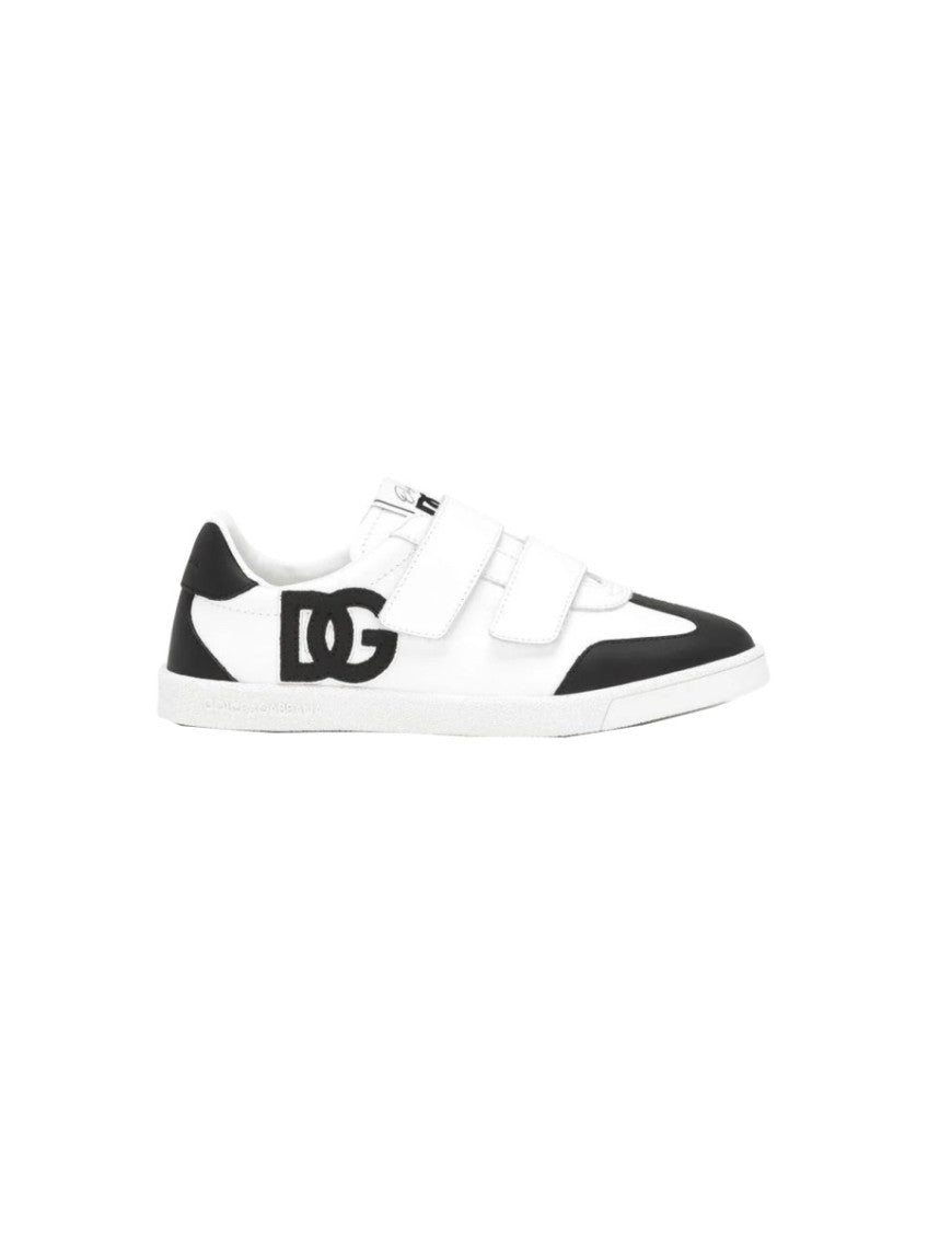 Boys White Color-Block Sneakers 1