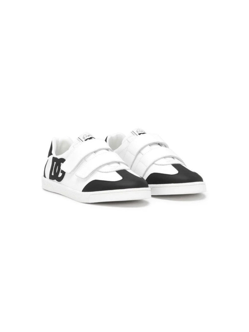 Boys White Color-Block Sneakers 2