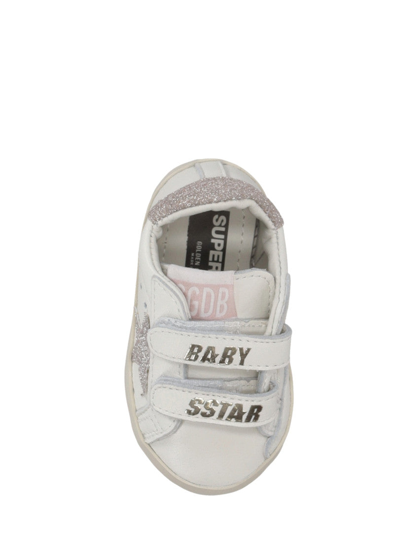 Babies White Star Leather Sneakers 3