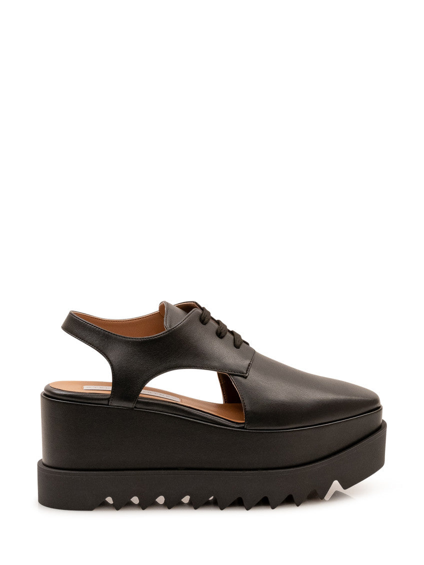 Brown Leather Wedge Sandals 1