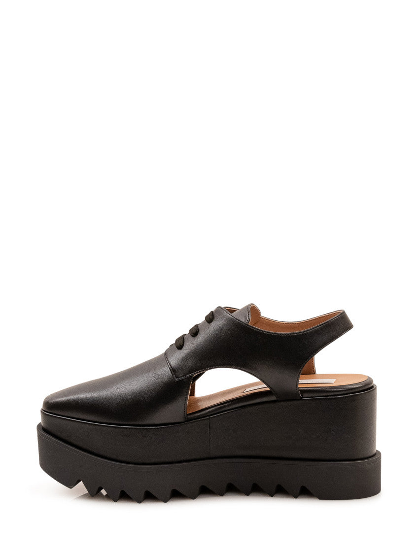 Brown Leather Wedge Sandals 4