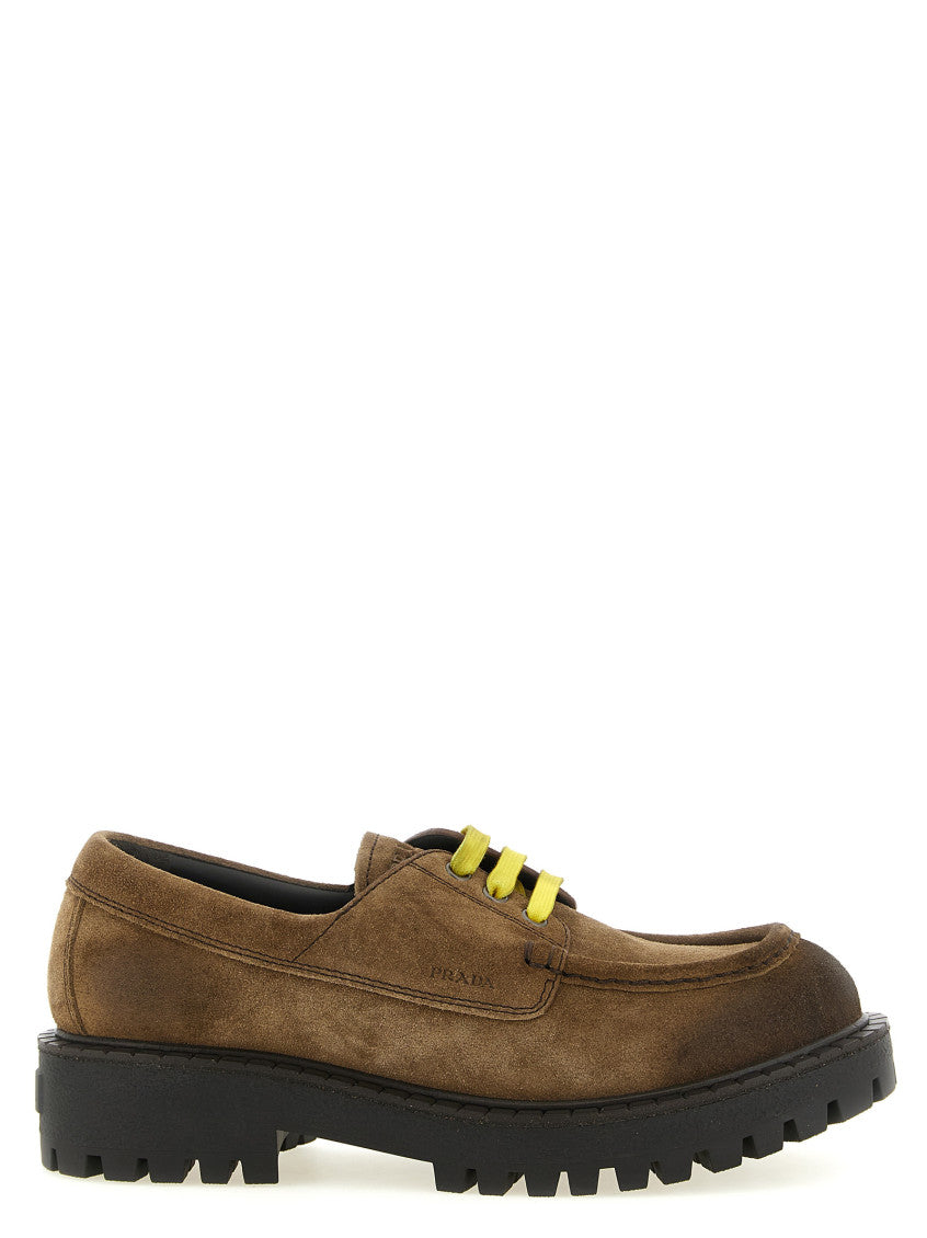 Brown Logo Lace Ups Shoes 1
