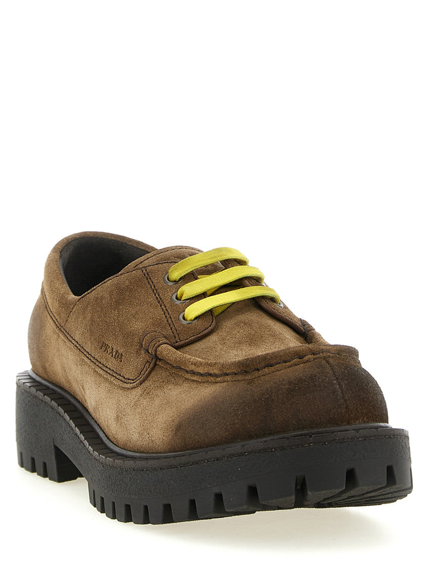Brown Logo Lace Ups Shoes 2