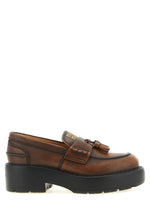 Brown Logo Tassel Loafers 1