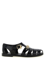 Black Logo Collection Sandals 1