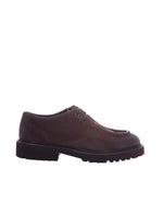 Brown Solid Lace Up Shoes 1