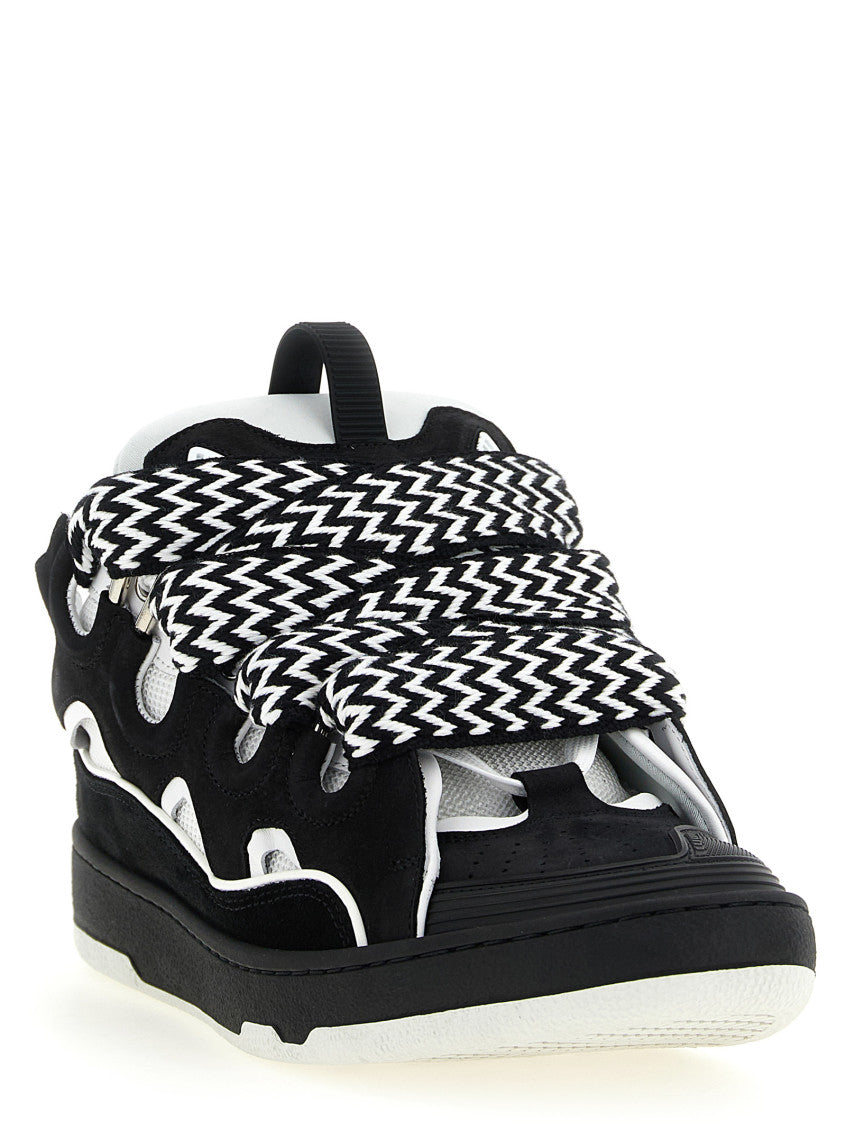 BlackWhite Color Block Sneakers 2