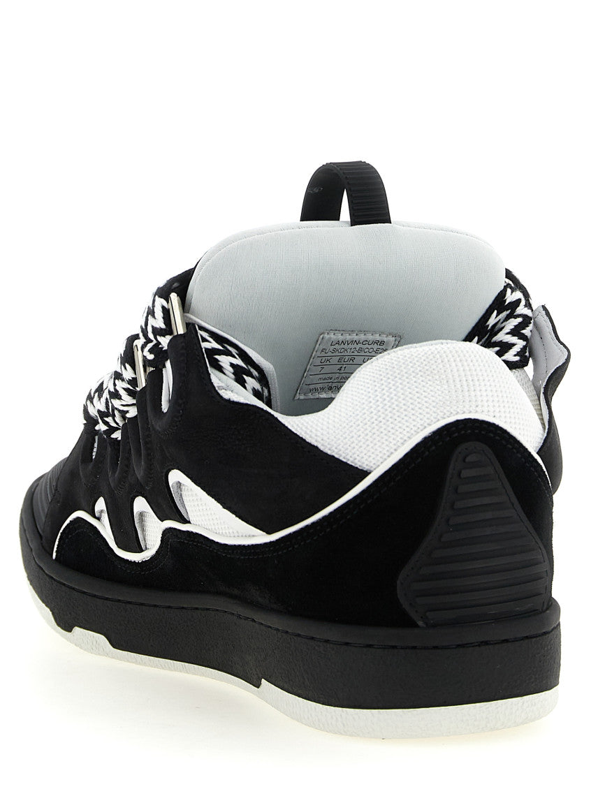BlackWhite Color Block Sneakers 3