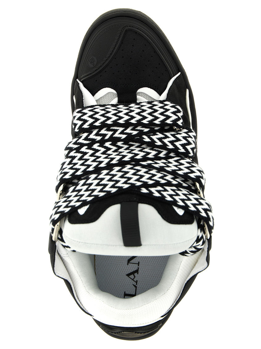 BlackWhite Color Block Sneakers 4