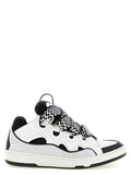 BlackWhite Woven Curb Sneakers 1