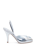 Silver Slingback Heels 1