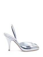 Silver Slingback Heels 1
