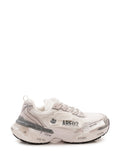 White Logo Lace-up Sneakers 1