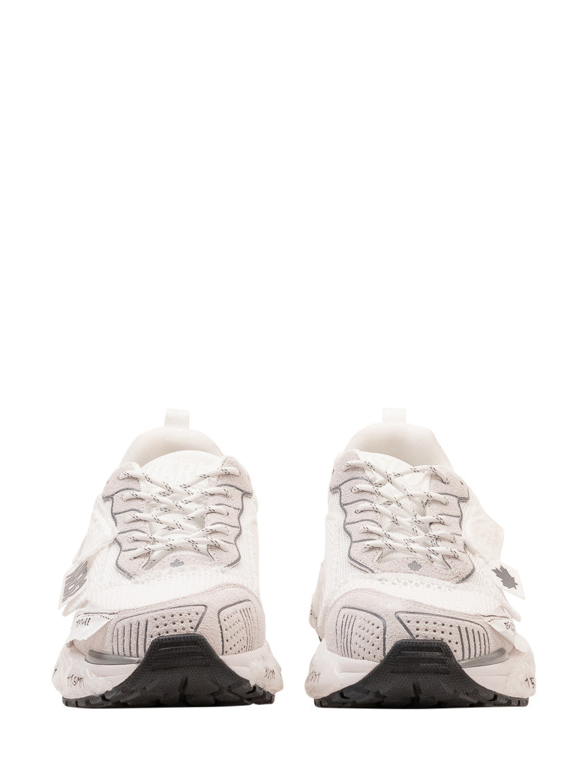 White Logo Lace-up Sneakers 2
