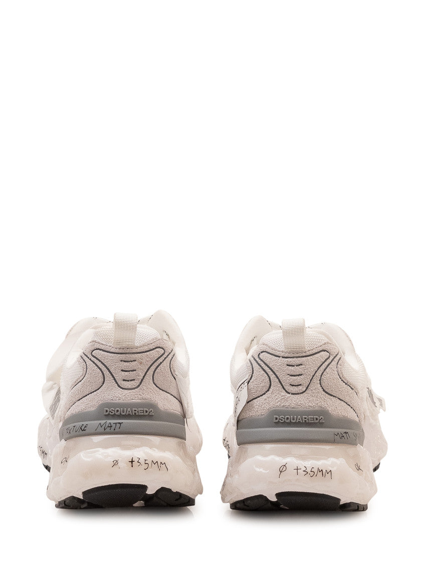 White Logo Lace-up Sneakers 3