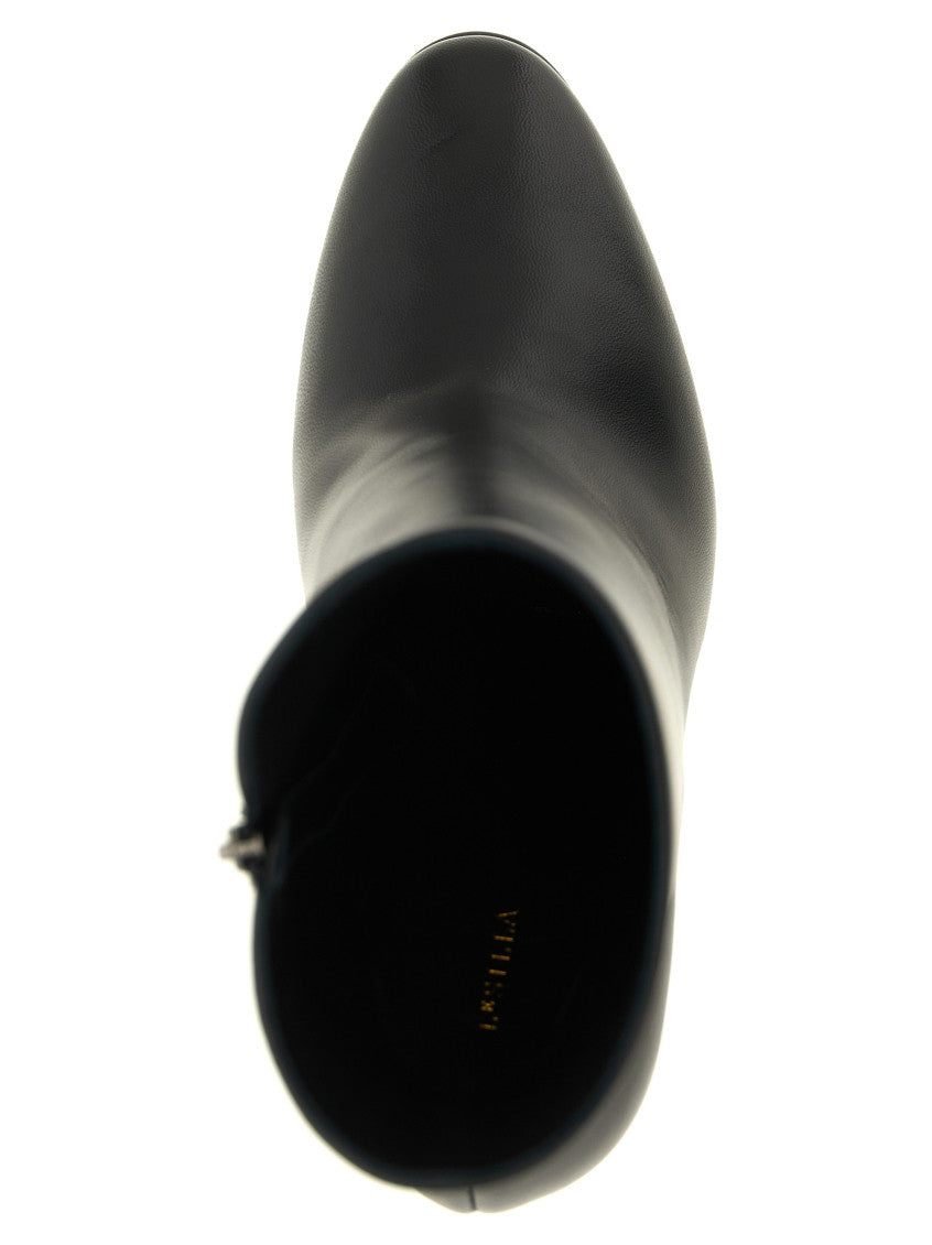 Black Zipper Ankle Boots 4
