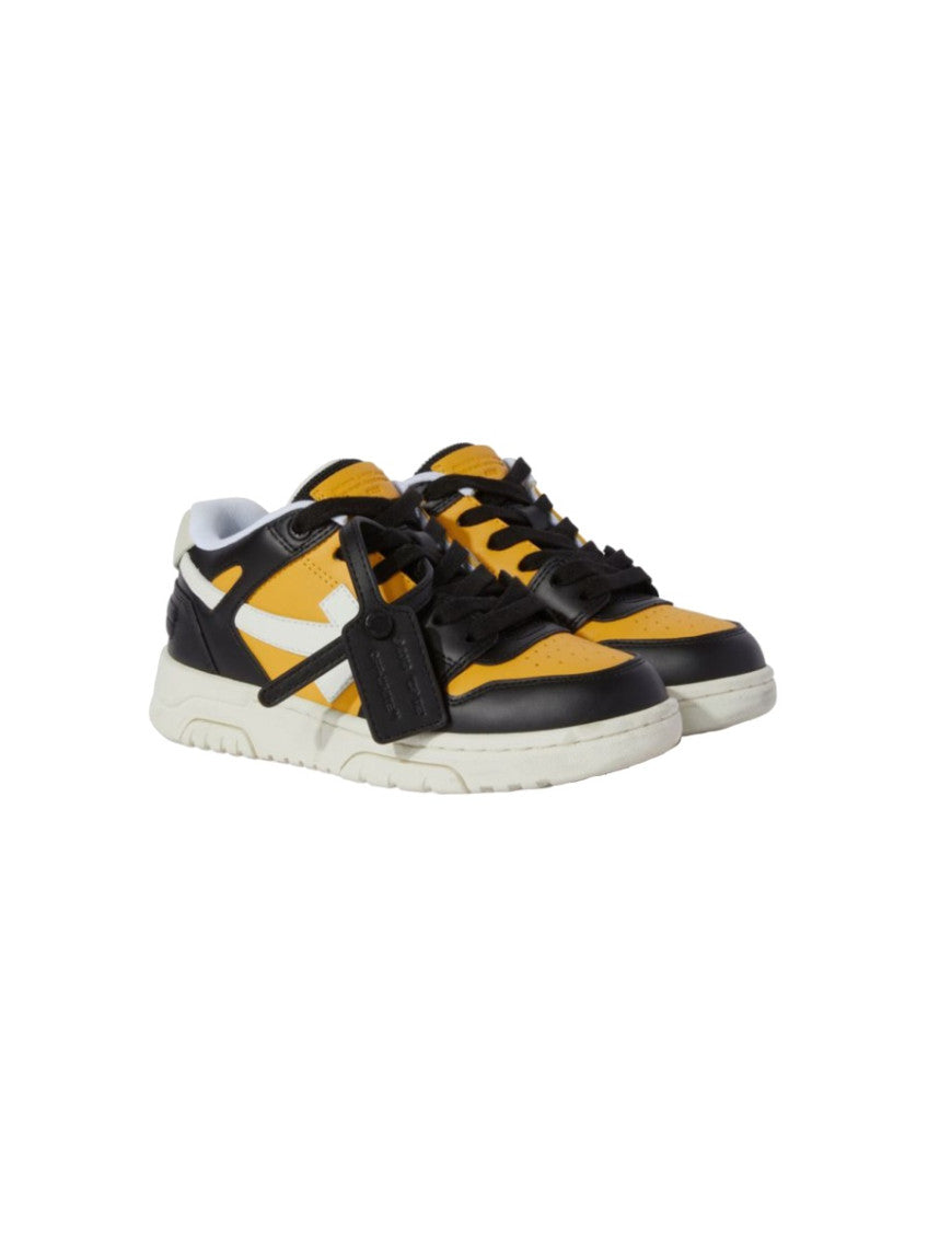 Kids Yellow Color Block Sneakers 2