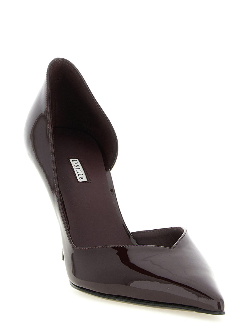 Maroon Slip On Pumps 2