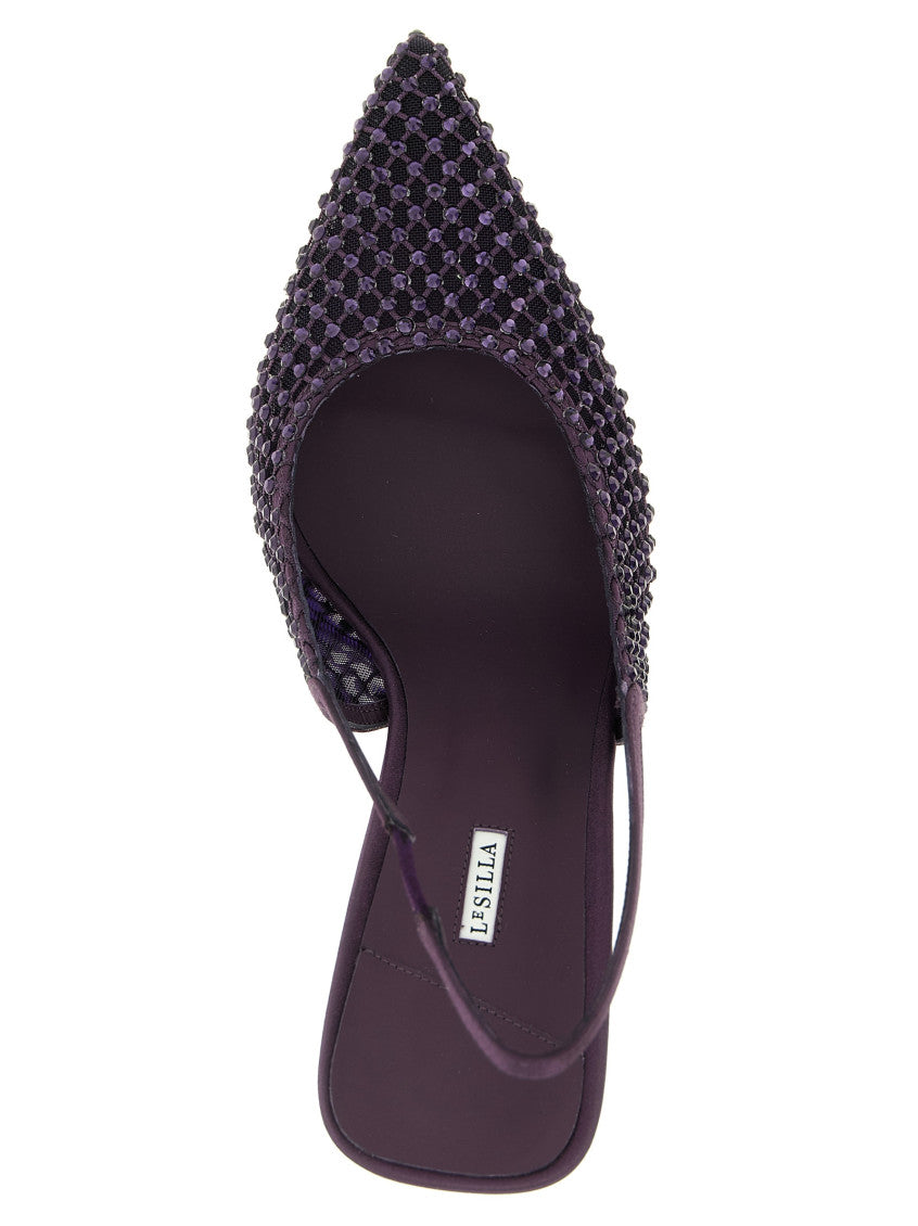 Purple Embellished Pumps 4