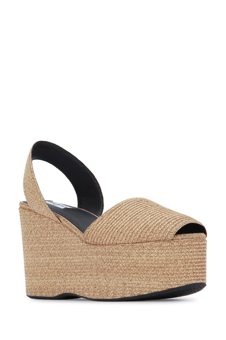 Beige Slingback Wedges 2