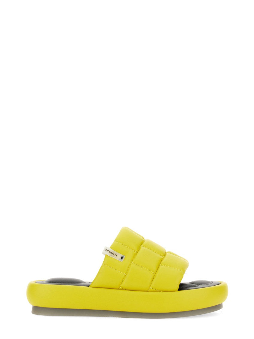 Yellow Slip On Sandals 1