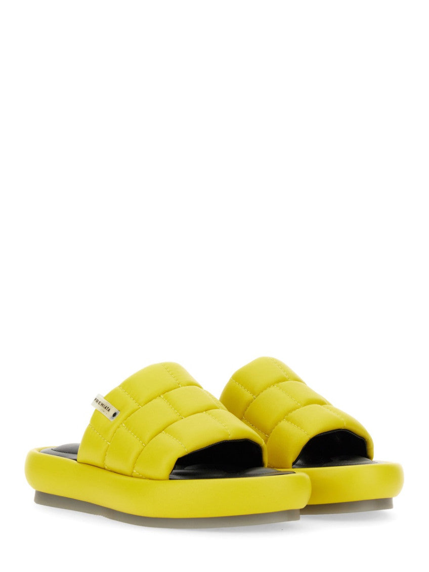 Yellow Slip On Sandals 2